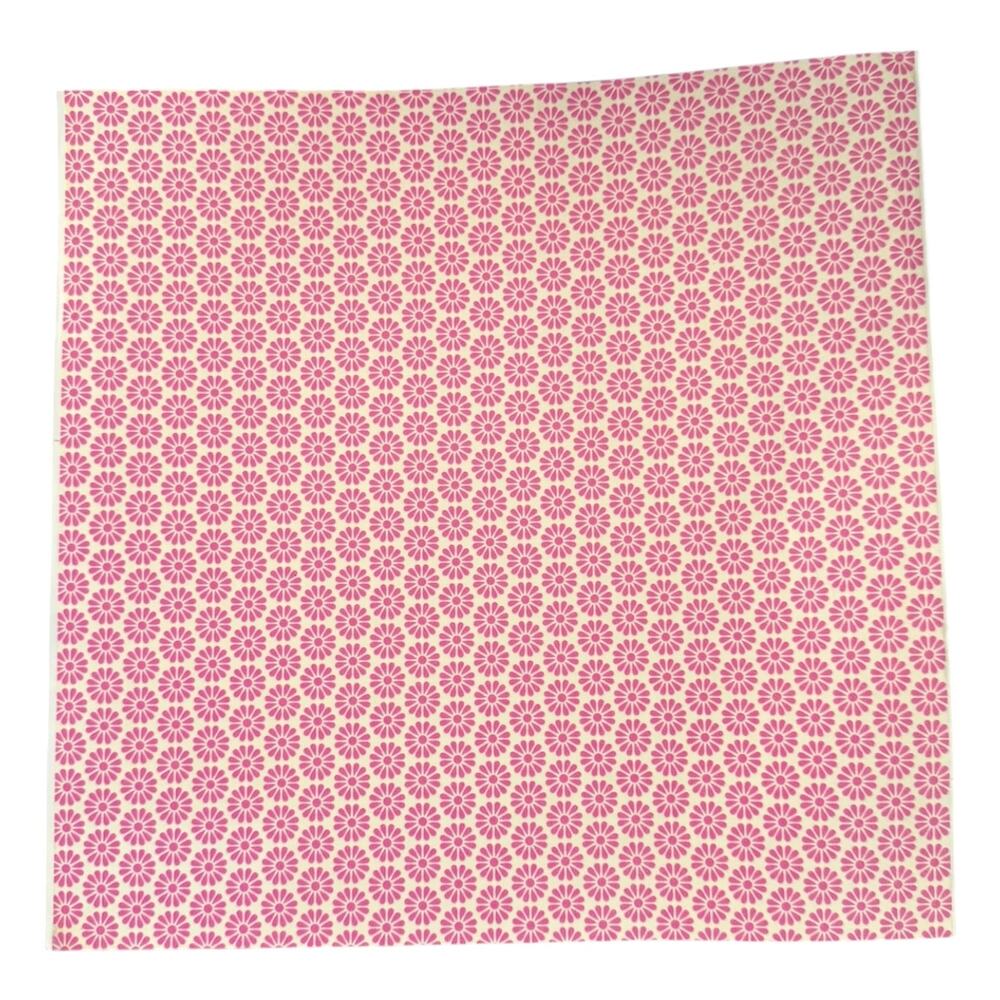 We R Memory Keepers Pink Flower Washi Adhesive Sheet 12"x12"